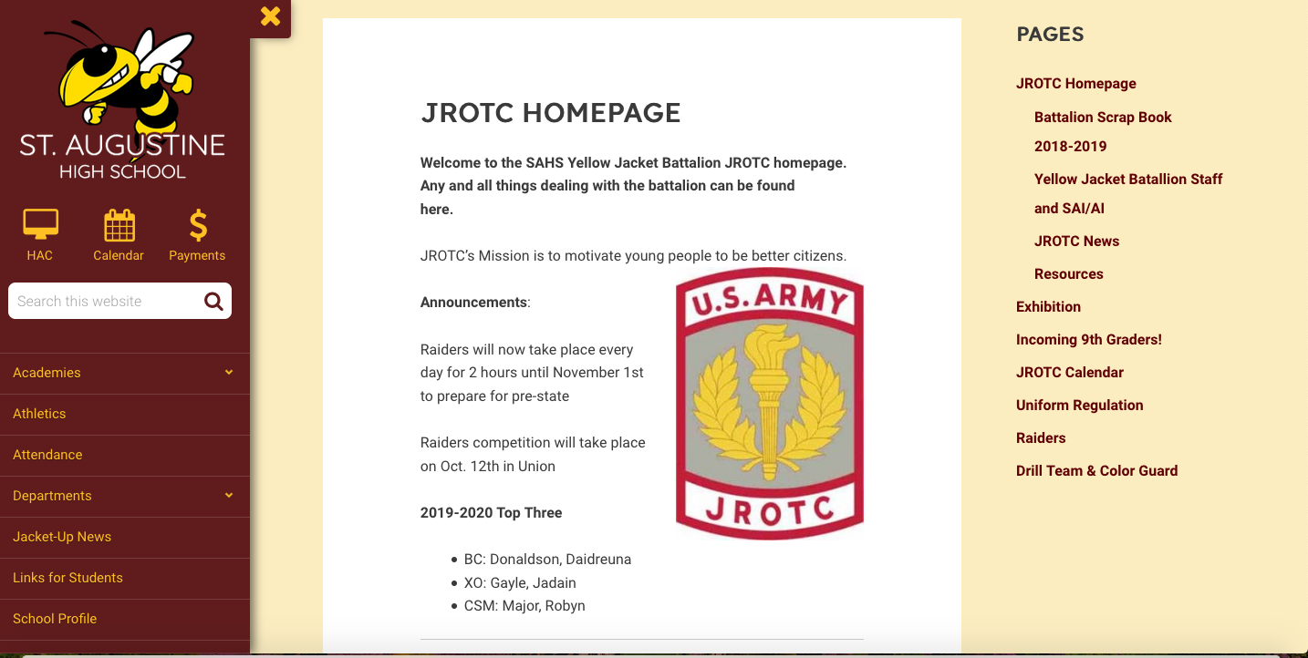 St. Augustine High School Army JROTC Career and Technical Education