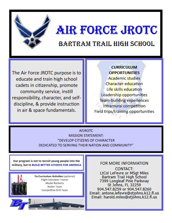 Bartram Trail High School Air Force JROTC Career and Technical